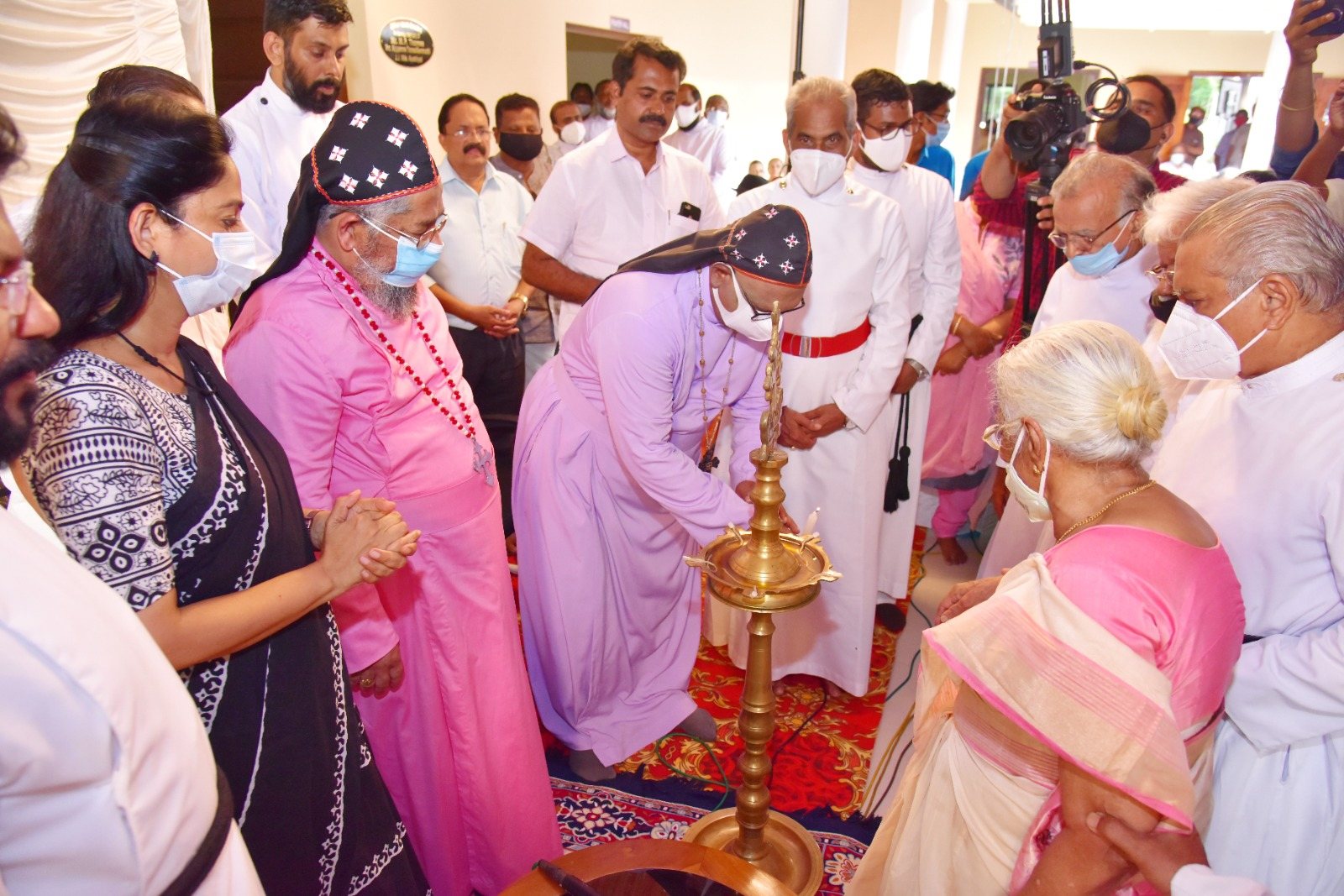 The lighting of the lamp at the dedication ceremony